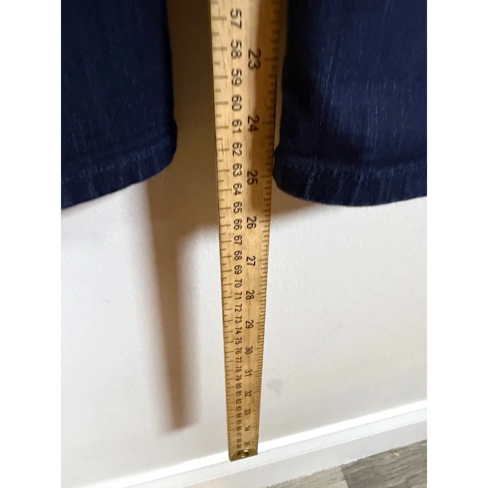 Chico's Womens Ankle Jeans Pull On Stretch Dark Wash Indigo Blue Size 1.5
